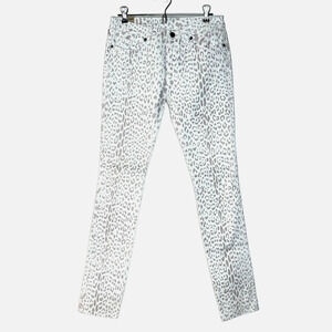 Ksubi Super Skinny Leg Black Magic Low Rise Leopard Print Jeans Women's 24 NWT